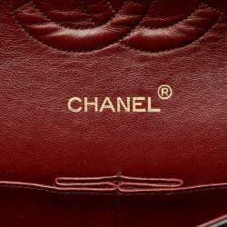 Pre Owned Chanel Black Leather Classic Double Flap Shoulder Bag