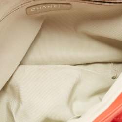 Pre Owned Chanel Red Quilted Leather Chain Around Shoulder Bag