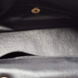 Pre Owned Chanel Black Quilted Caviar Leather Jumbo Classic Single Flap Bag