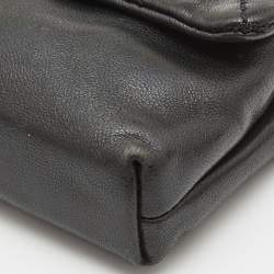 Pre Owned Chanel Black Quilted Leather Mademoiselle Flap Clutch