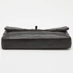 Pre Owned Chanel Black Quilted Leather Mademoiselle Flap Clutch