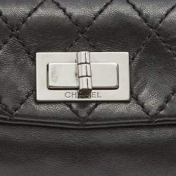 Pre Owned Chanel Black Quilted Leather Mademoiselle Flap Clutch