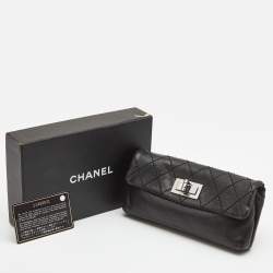 Pre Owned Chanel Black Quilted Leather Mademoiselle Flap Clutch