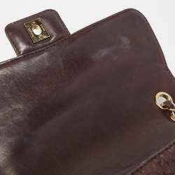 Pre Owned Chanel Bronze Python Medium Soho Tassel Single Flap Bag