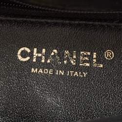 Pre Owned Chanel Black Chevron Leather Trendy CC Flap Bag