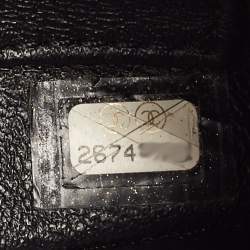Pre Owned Chanel Black Chevron Leather Trendy CC Flap Bag