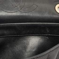 Pre Owned Chanel Black Chevron Leather Trendy CC Flap Bag