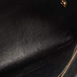 Pre Owned Chanel Black Quilted Caviar Leather Medallion Tote