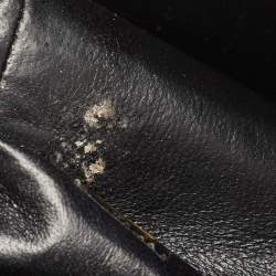 Pre Owned Chanel Black Quilted Caviar Leather Medallion Tote