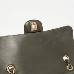 Pre Owned Chanel Tricolor Python Medium Classic Double Flap Bag 