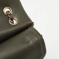 Pre Owned Chanel Tricolor Python Medium Classic Double Flap Bag 