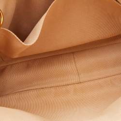 Pre Owned Chanel Beige Quilted Caviar Leather Grand Shopping Tote