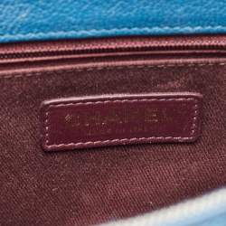 Pre Owned Chanel Blue Quilt Stitched Leather Coco Curve Flap Shoulder Bag