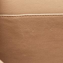 Pre Owned Chanel Beige Quilted Leather Jumbo Classic Double Flap Bag