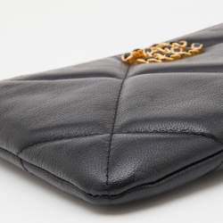 Pre Owned Chanel Black Quilted Leather 19 Pouch 