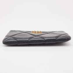 Pre Owned Chanel Black Quilted Leather 19 Pouch 