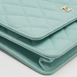 Chanel Celeste Quilted Caviar Leather CC Wallet on Chain 