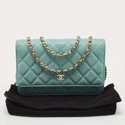 Chanel Celeste Quilted Caviar Leather CC Wallet on Chain 