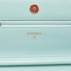 Chanel Celeste Quilted Caviar Leather CC Wallet on Chain 