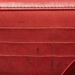 Chanel Red Quilted Leather Classic Wallet on Chain