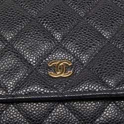 Chanel Black Quilted Caviar Leather WOC Bag