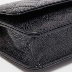 Chanel Black Quilted Caviar Leather WOC Bag