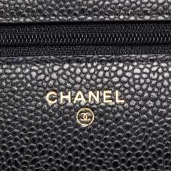 Chanel Black Quilted Caviar Leather WOC Bag