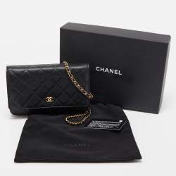 Chanel Black Quilted Caviar Leather WOC Bag