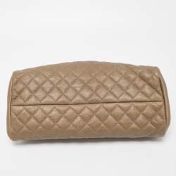 Pre Owned Chanel Olive Green Quilted Caviar Leather Medium Just Mademoiselle Bowler Bag