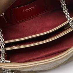 Pre Owned Chanel Olive Green Quilted Caviar Leather Medium Just Mademoiselle Bowler Bag