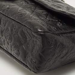 مملوكة مسبقًا Chanel Black Lucky Charm Embossed Leather CC Flap Bag