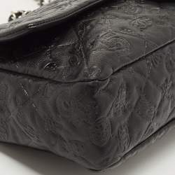 مملوكة مسبقًا Chanel Black Lucky Charm Embossed Leather CC Flap Bag