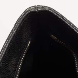 Pre Owned Chanel Black Quilted Caviar Leather Medallion Tote
