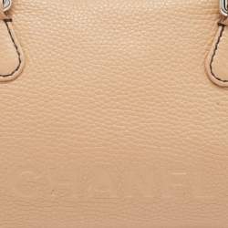 Pre Owned Chanel Beige Leather LAX Tassel Bag