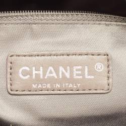 Pre Owned Chanel Black Matte Leather Large Luxe Ligne Bowler Bag