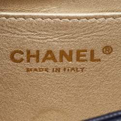 Pre Owned Chanel Blue Caviar Leather Captain Gold Waist Bag