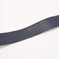 Pre Owned Chanel Blue Caviar Leather Captain Gold Waist Bag