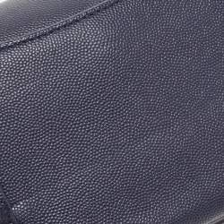 Pre Owned Chanel Blue Caviar Leather Captain Gold Waist Bag