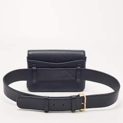 Pre Owned Chanel Blue Caviar Leather Captain Gold Waist Bag