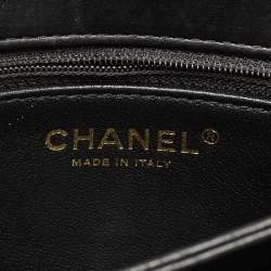 Pre Owned Chanel Black Quilted Leather Small Trendy CC Flap Top Handle Bag