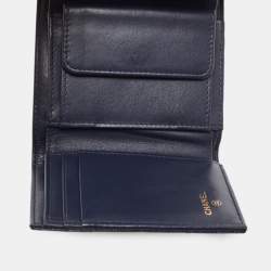 Chanel Blue Quilted Caviar Leather Small Boy Wallet