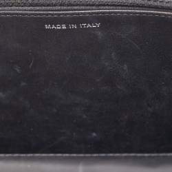 Chanel Black Quilted Patent Leather Classic Wallet on Chain