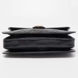 Pre Owned Chanel Black Quilted Aged Leather Large Perfect Edge Flap Bag