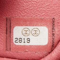 Pre Owned Chanel Pink Quilted Lambskin Leather New Mini Classic Flap Bag