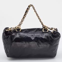 Pre Owned Chanel Black Patent Vinyl Rock and Chain Bag