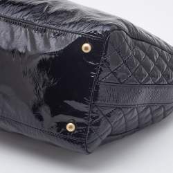 Pre Owned Chanel Black Patent Vinyl Rock and Chain Bag