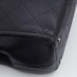 Pre Owned Chanel Black Quilted Leather Medium CC Shopper Tote