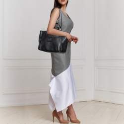 Pre Owned Chanel Black Quilted Leather Medium CC Shopper Tote