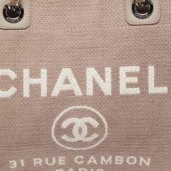 Chanel Beige Canvas Medium Deauville Tote