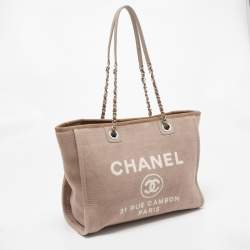 Chanel Beige Canvas Medium Deauville Tote